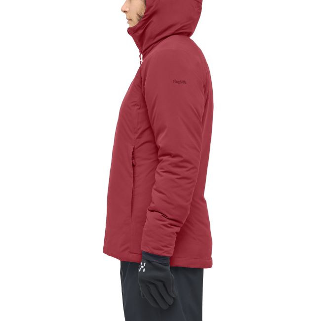Haglöfs Mimic Alert Hood W – Geacă izolată Mimic cu glugă - Roșu Carmine Red