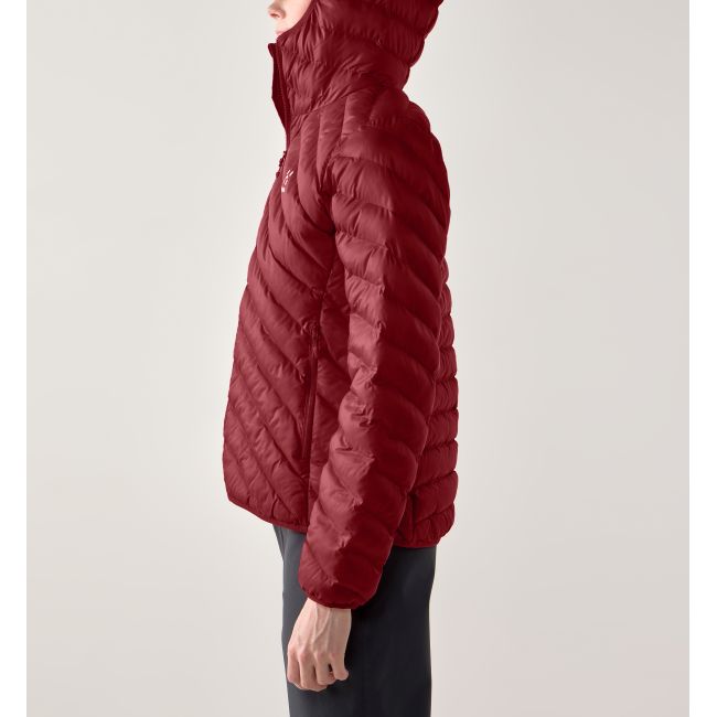 Haglöfs Särna Mimic Hood W – Geacă izolată Mimic cu glugă - Roșu Carmine Red