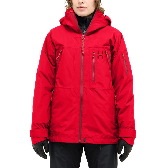 Haglöfs Latnja GTX Insulated Jacket W – Geacă de schi izolată GORE-TEX - Roșu Bright Red