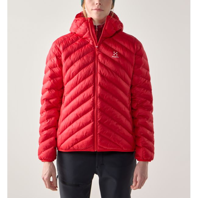 Haglöfs Särna Mimic Hood W – Geacă izolată Mimic cu glugă - Roșu Bright Red