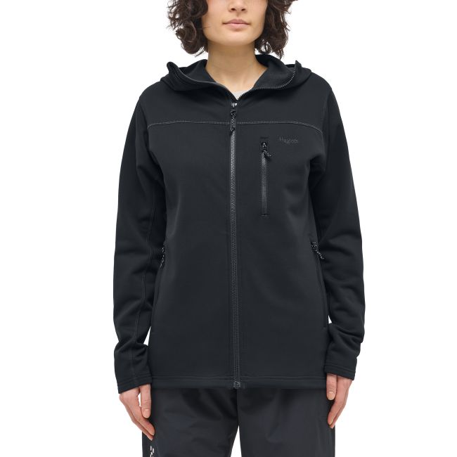 Haglöfs Rosson Mid Hood W – Hanorac strat intermediar - Negru True Black