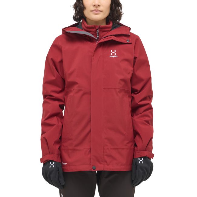 Haglöfs Koyal Proof Jacket W – Geacă de ploaie - Roșu Carmine Red