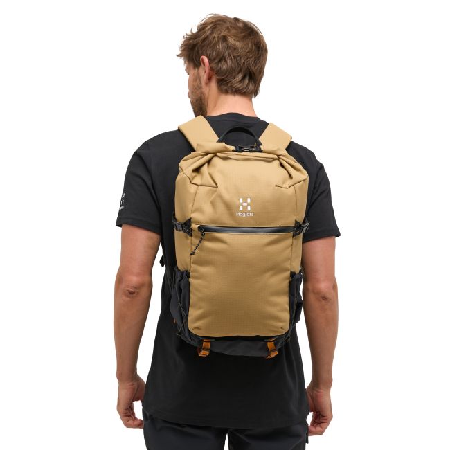 Haglöfs Ardos Rolltop 22 – Rucsac rolltop 22 L - Bej Cinnamon Brown/True Black