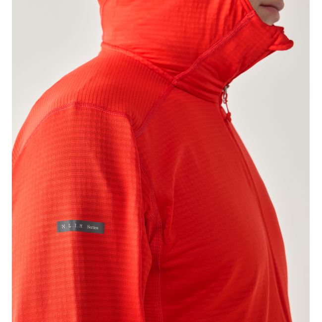 Haglöfs L.I.M Mid Multi Hood – Hanorac strat intermediar - Roșu Tech Red