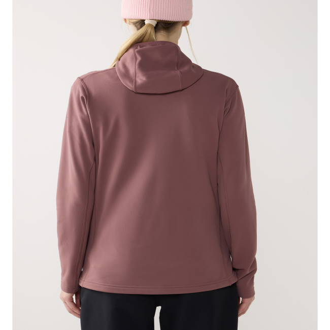 Haglöfs Rosson Mid Hood W – Hanorac strat intermediar - Roz Misty Mauve