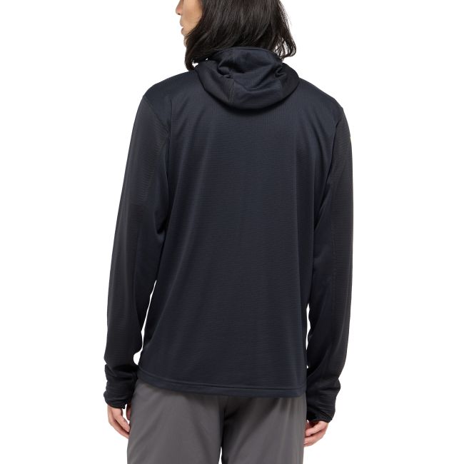 Haglöfs L.I.M Mid Multi Hood – Hanorac strat intermediar - Negru True Black