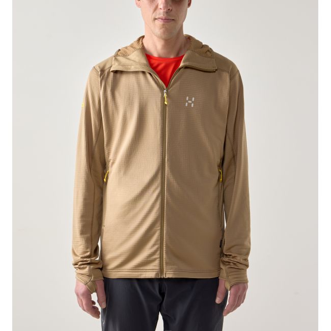Haglöfs L.I.M Mid Multi Hood – Hanorac strat intermediar - Maro Oak Brown