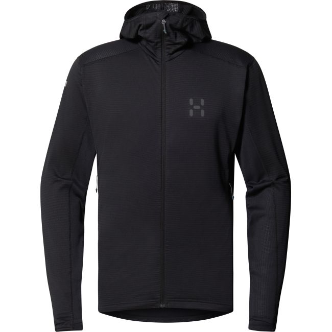 Haglöfs L.I.M Mid Multi Hood – Hanorac strat intermediar - Negru True Black