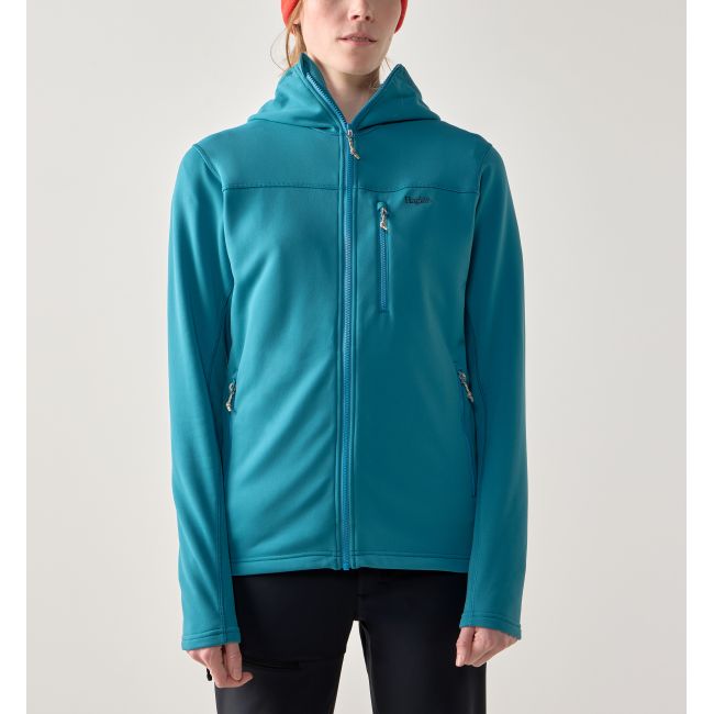 Haglöfs Rosson Mid Hood W – Hanorac strat intermediar - Albastru Mountain Teal