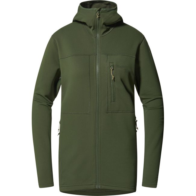 Haglöfs Rosson Mid Hood W – Hanorac strat intermediar - Verde Seaweed Green