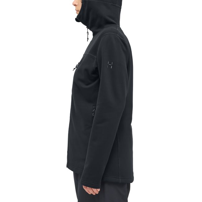 Haglöfs Rosson Mid Hood W – Hanorac strat intermediar - Negru True Black