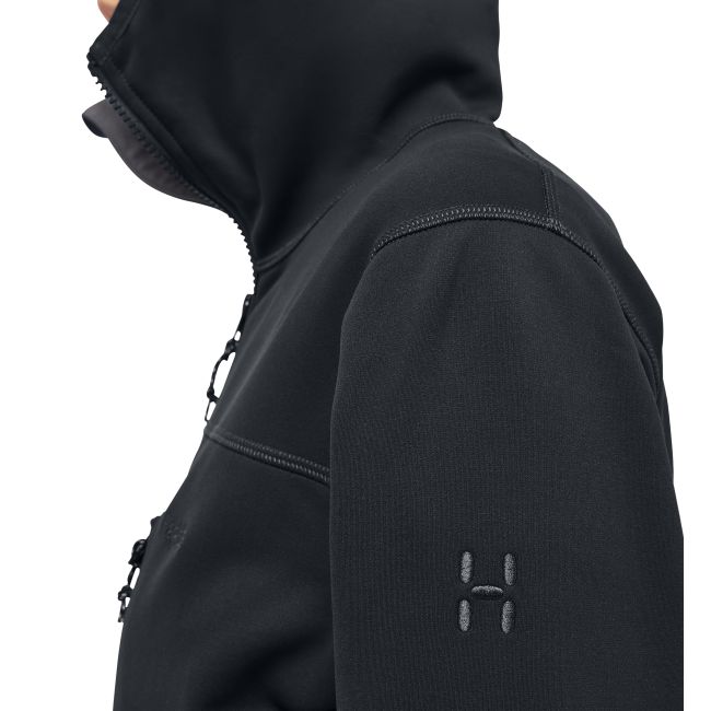 Haglöfs Rosson Mid Hood W – Hanorac strat intermediar - Negru True Black
