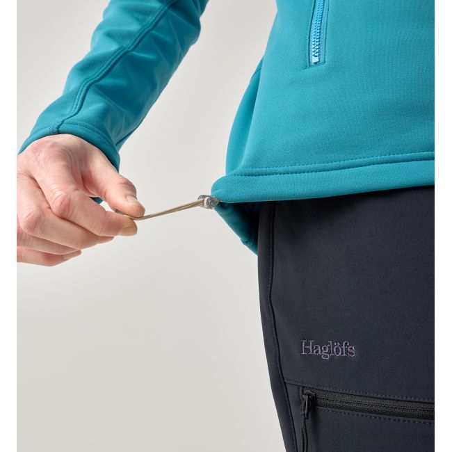 Haglöfs Rosson Mid Hood W – Hanorac strat intermediar - Albastru Mountain Teal