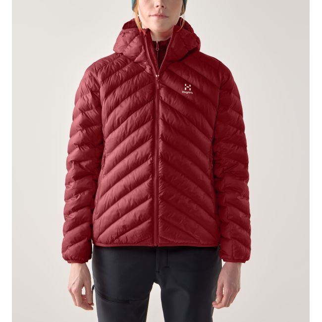Haglöfs Särna Mimic Hood W – Geacă izolată Mimic cu glugă - Roșu Carmine Red