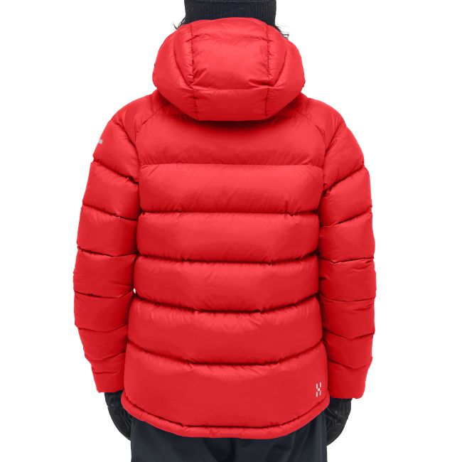 Haglöfs Rosson Down Hood W – Geacă din puf cu glugă - Roșu Bright Red