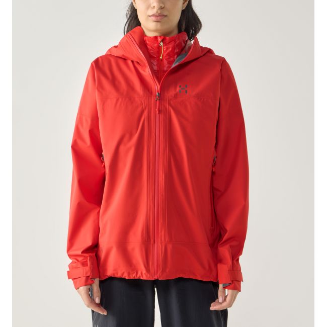 Haglöfs L.I.M Airak 2,5L Jacket W – Geacă impermeabilă ultraușoară 2,5 straturi - Roșu Tech Red