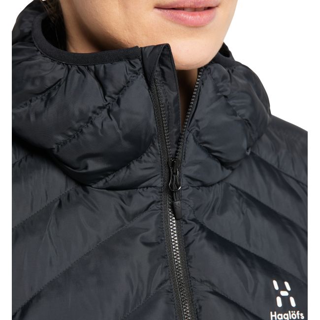 Haglöfs Särna Mimic Hood W – Geacă izolată Mimic cu glugă - Negru True Black