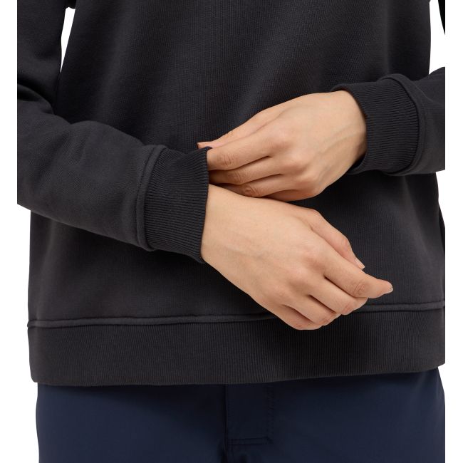Haglöfs Crewneck W – Bluză din bumbac organic - Negru True Black