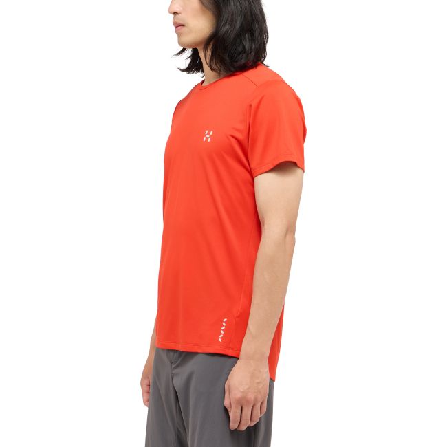 Haglöfs L.I.M Tech Tee – Tricou tehnic ultraușor - Roșu Habanero