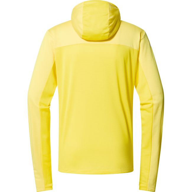 Haglöfs L.I.M Mid Fast II Hood – Hanorac strat intermediar pentru activități rapide - Galben Tech Yellow