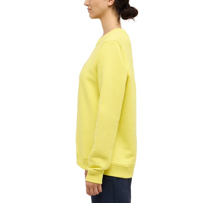 Haglöfs Crewneck W – Bluză din bumbac organic - Galben Pale Yellow
