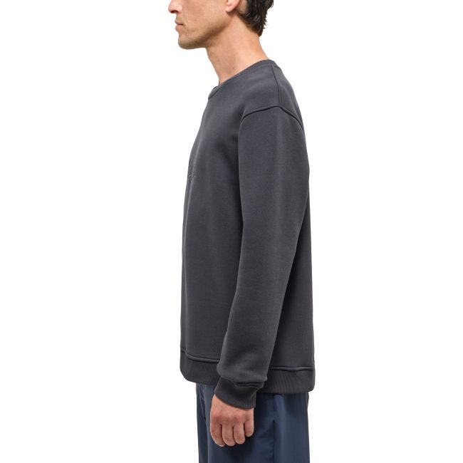Haglöfs Crewneck – Bluză din bumbac organic - Negru True Black