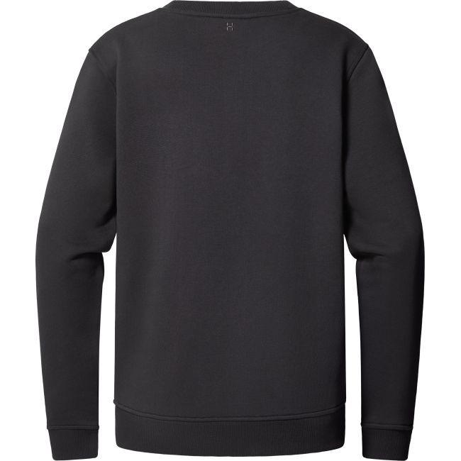 Haglöfs Crewneck W – Bluză din bumbac organic - Negru True Black