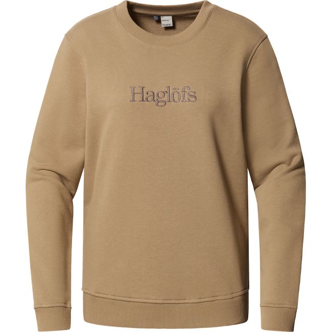 Haglöfs Crewneck W – Bluză din bumbac organic - Maro Oak Brown