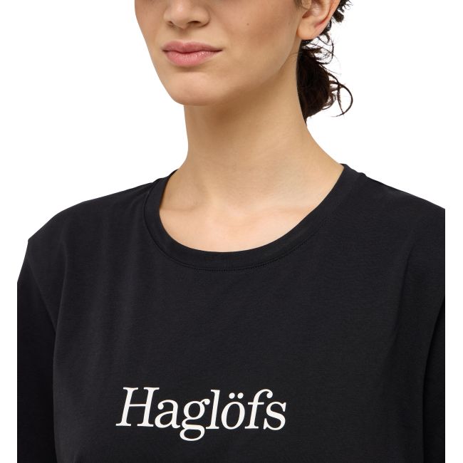 Haglöfs Outsiders Tee W – Tricou din bumbac - Negru True Black