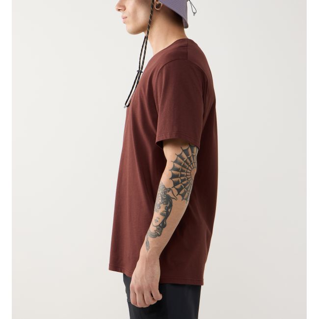 Haglöfs Outsiders Tee – Tricou din bumbac - Maro Maroon Trail
