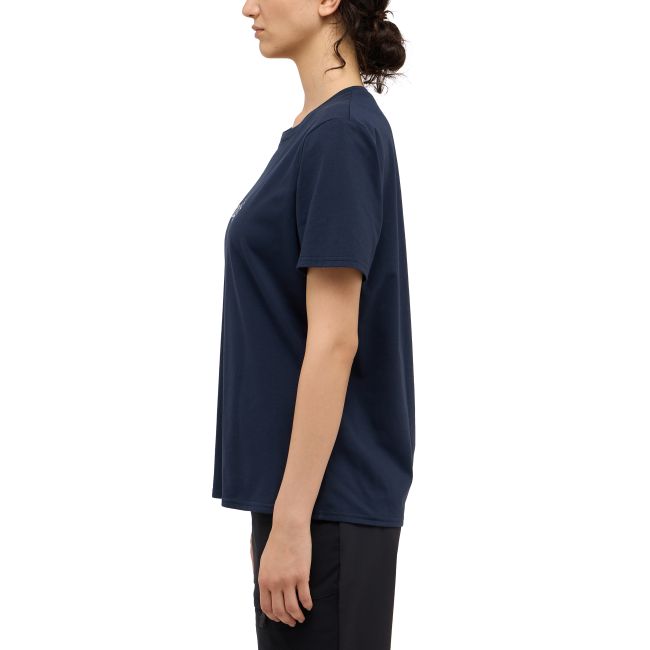 Haglöfs Outsiders Tee W – Tricou din bumbac - Albastru închis Tarn Blue