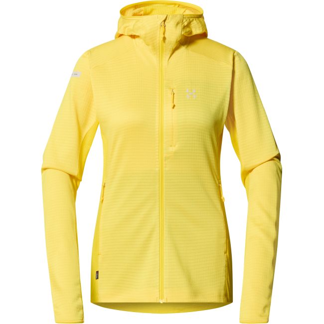 Haglöfs L.I.M Mid Fast II Hood W – Hanorac strat intermediar pentru activități rapide - Galben Tech Yellow