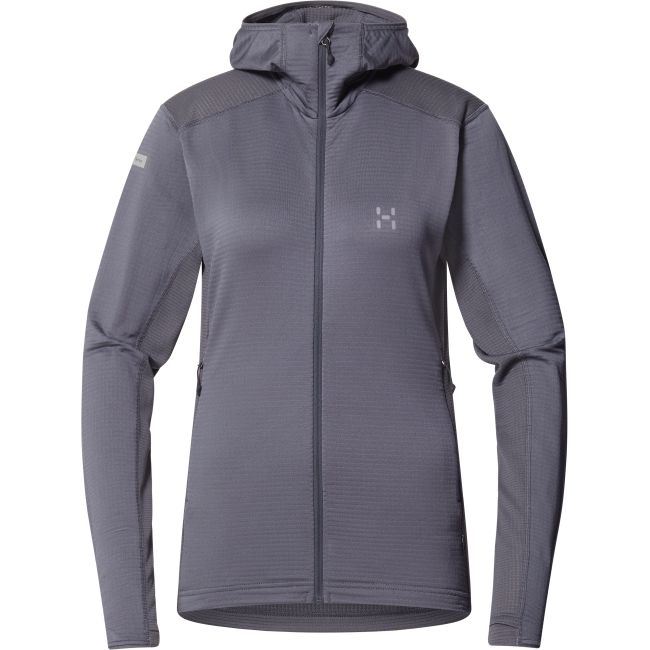 Haglöfs L.I.M Mid Multi Hood W – Hanorac strat intermediar - Gri închis Magnetite