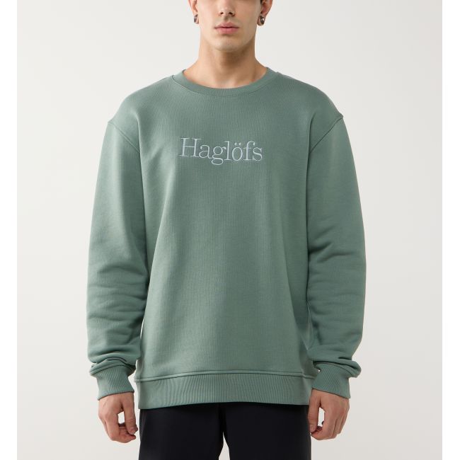 Haglöfs Crewneck – Bluză din bumbac organic - Verde Chlorophyll Green