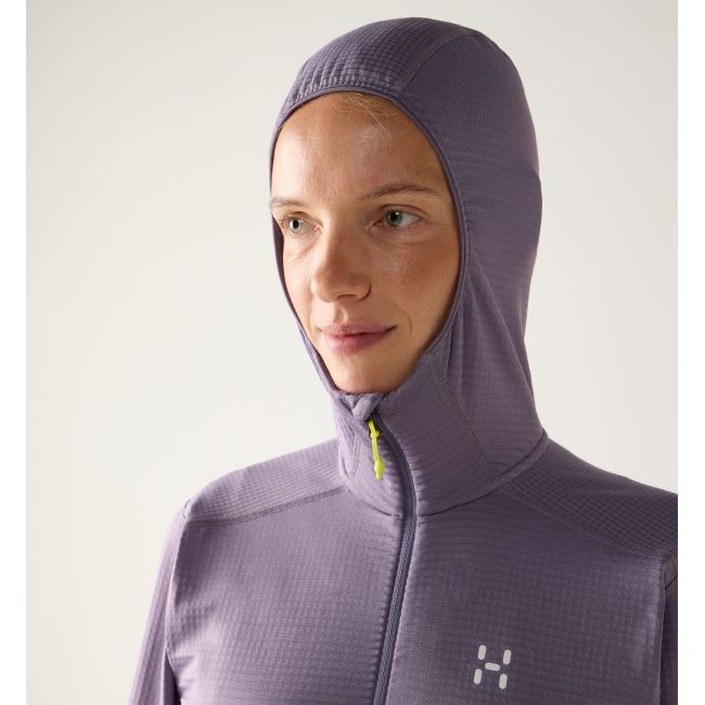 Haglöfs L.I.M Mid Multi Hood W – Hanorac strat intermediar - Mov Purple Fog