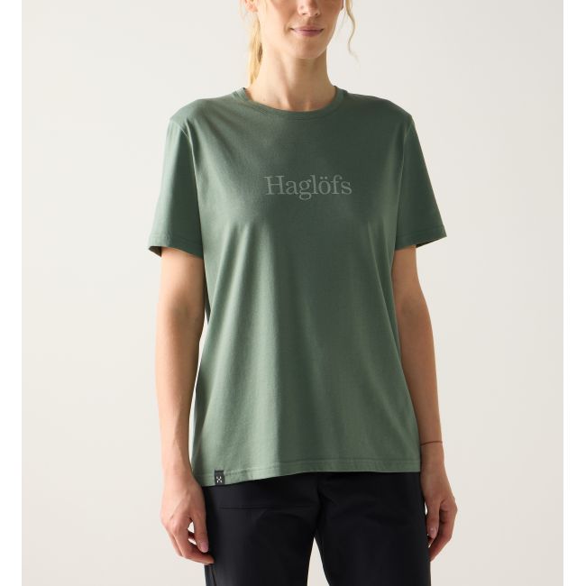 Haglöfs Outsiders Tee W – Tricou din bumbac - Verde Chlorophyll Green