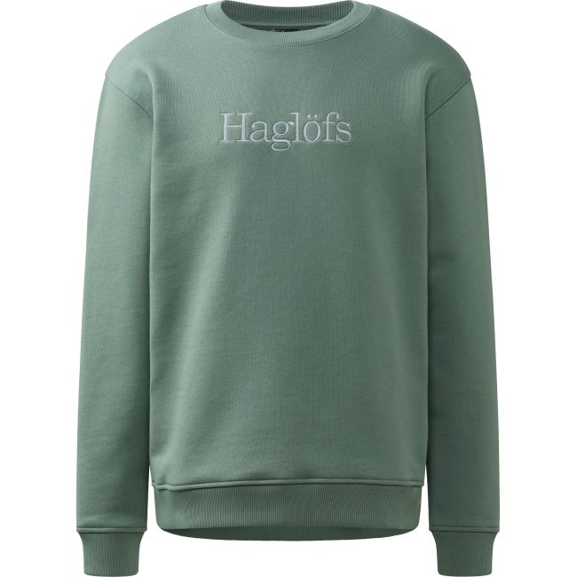Haglöfs Crewneck – Bluză din bumbac organic - Verde Chlorophyll Green