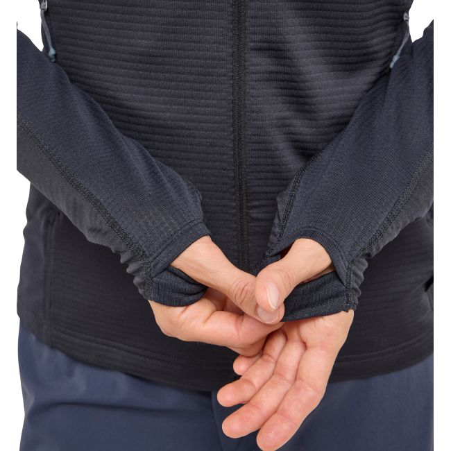 Haglöfs L.I.M Mid Multi Hood W – Hanorac strat intermediar - Negru True Black