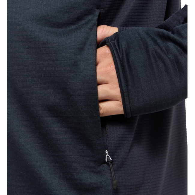 Haglöfs L.I.M Mid Fast II Hood – Hanorac strat intermediar pentru activități rapide - Negru True Black