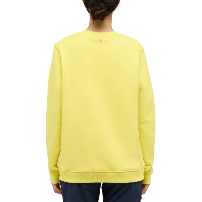 Haglöfs Crewneck W – Bluză din bumbac organic - Galben Pale Yellow
