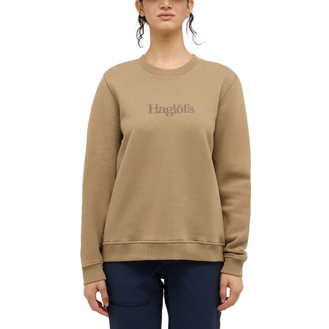 Haglöfs Crewneck W – Bluză din bumbac organic - Maro Oak Brown