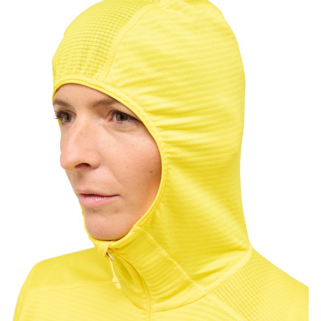 Haglöfs L.I.M Mid Multi Hood W – Hanorac strat intermediar - Galben Tech Yellow