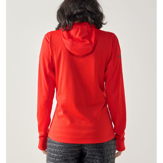 Haglöfs L.I.M Mid Multi Hood W – Hanorac strat intermediar - Roșu Tech Red