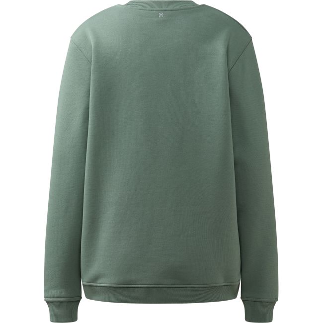 Haglöfs Crewneck W – Bluză din bumbac organic - Verde Chlorophyll Green