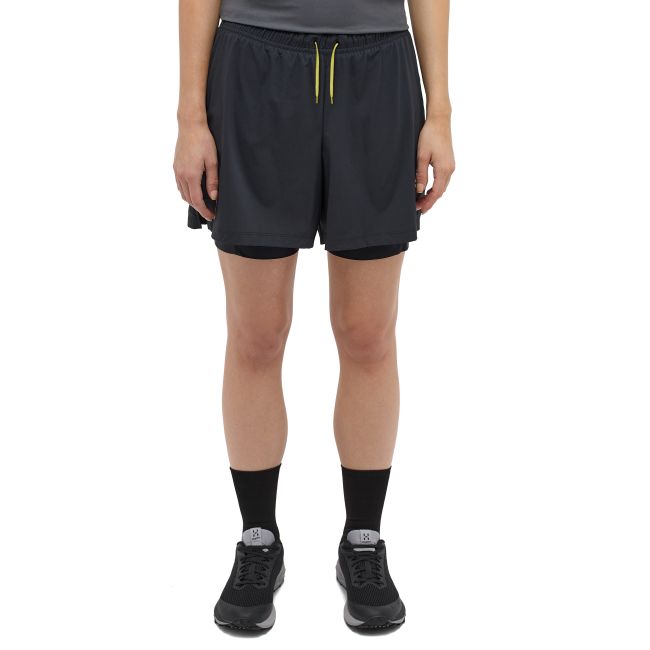Haglöfs L.I.M Tempo Trail 2-in-1 Shorts W – Pantaloni scurți 2 în 1 de alergare trail - Negru True Black