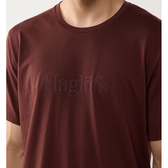 Haglöfs Outsiders Tee – Tricou din bumbac - Maro Maroon Trail