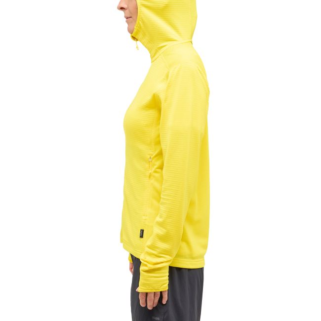 Haglöfs L.I.M Mid Multi Hood W – Hanorac strat intermediar - Galben Tech Yellow
