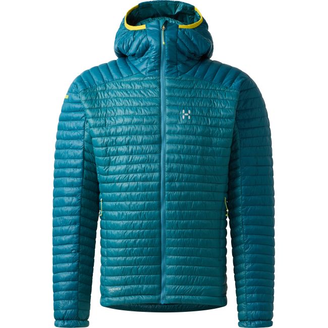 Haglöfs L.I.M Mimic II Hood – Geacă izolată ultraușoară Mimic cu glugă - Albastru Mountain Teal/Deep Teal