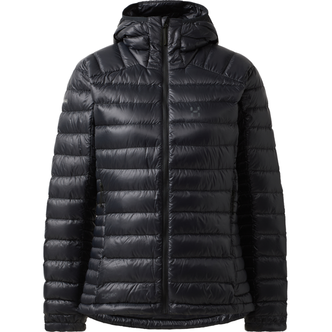 Haglöfs L.I.M Down II Hood W – Geacă din puf ultraușoară cu glugă - Negru True Black