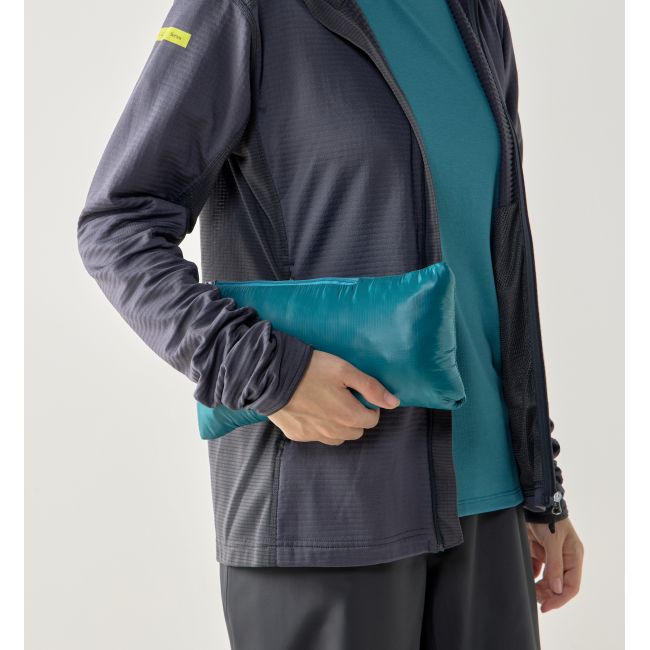 Haglöfs L.I.M Mimic II Hood W – Geacă izolată ultraușoară Mimic cu glugă - Albastru Mountain Teal/Deep Teal